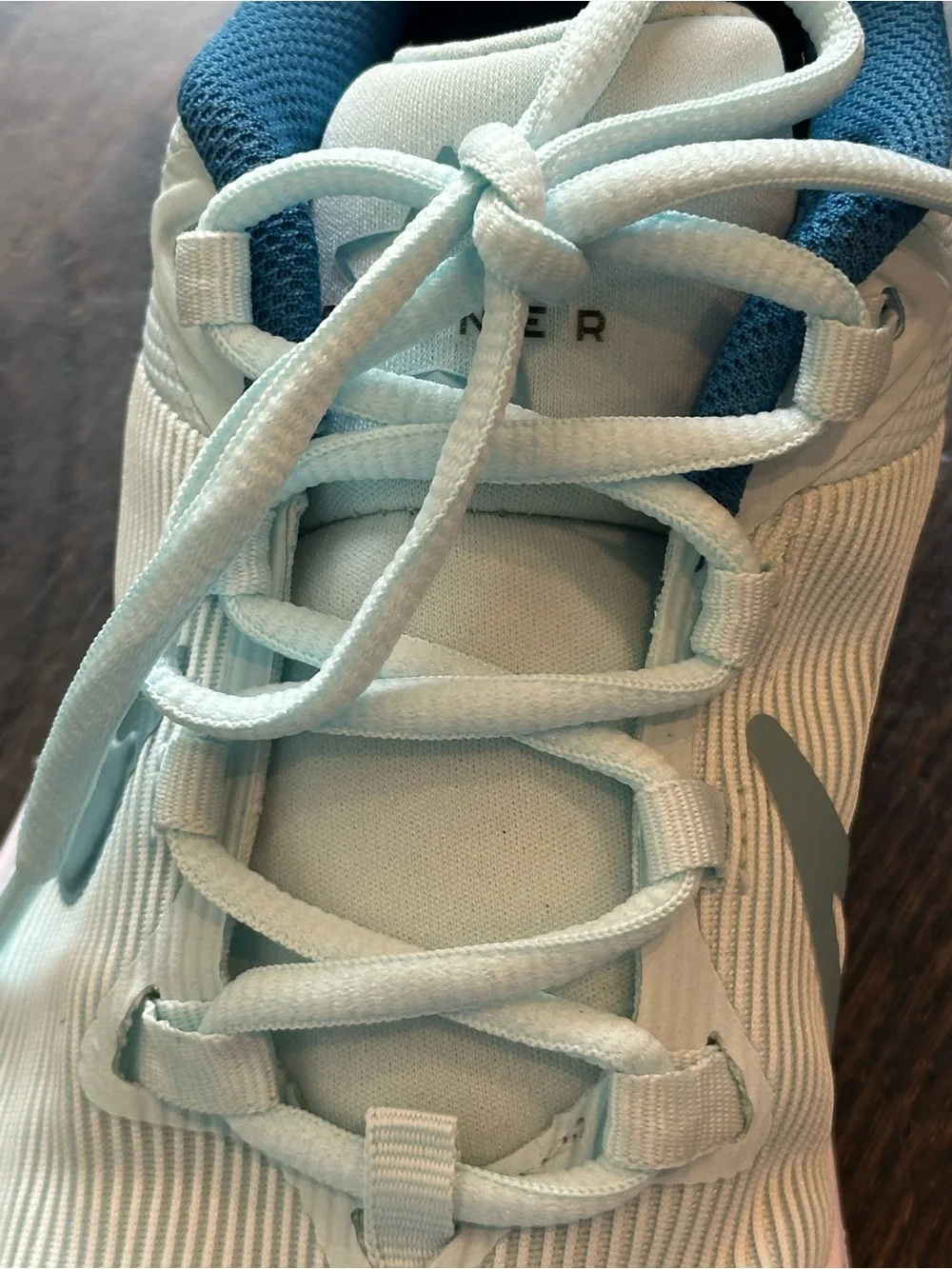 Nike Kids Athletic Sneakers - White & Teal Blue